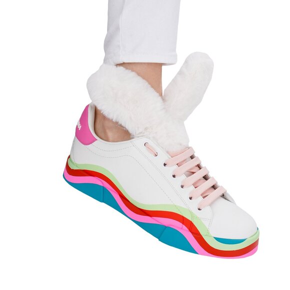 Dolce & Gabbana - DG Logo Rabbit Toy Low-Top Sneaker PORTOFINO White Pink EUR 40 - Picture 2 of 5